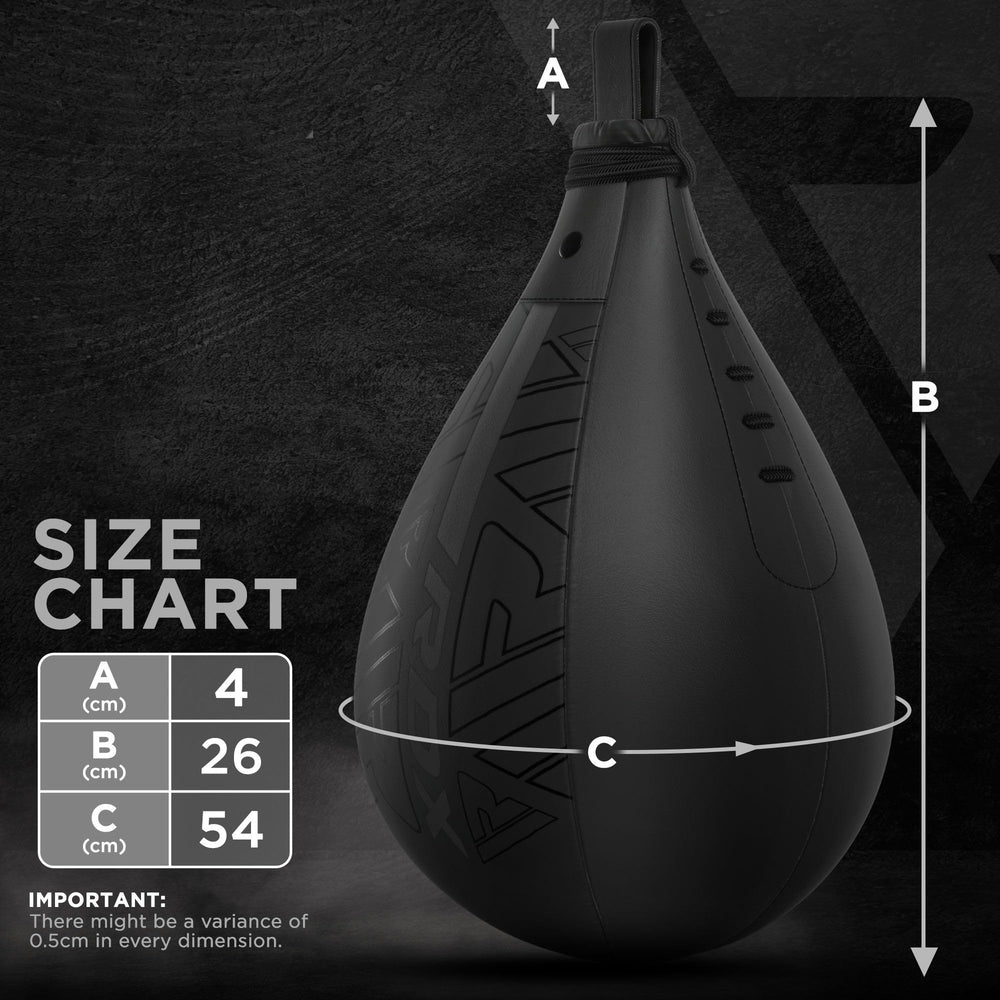 RDX speed bag in use with boxer practicing timing and shoulder endurance