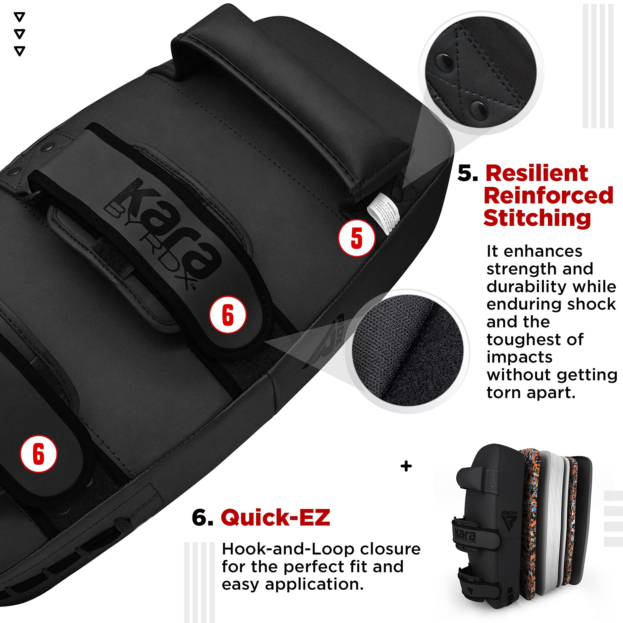 RDX reinforced handle detail providing stable grip and reduced slip during holds