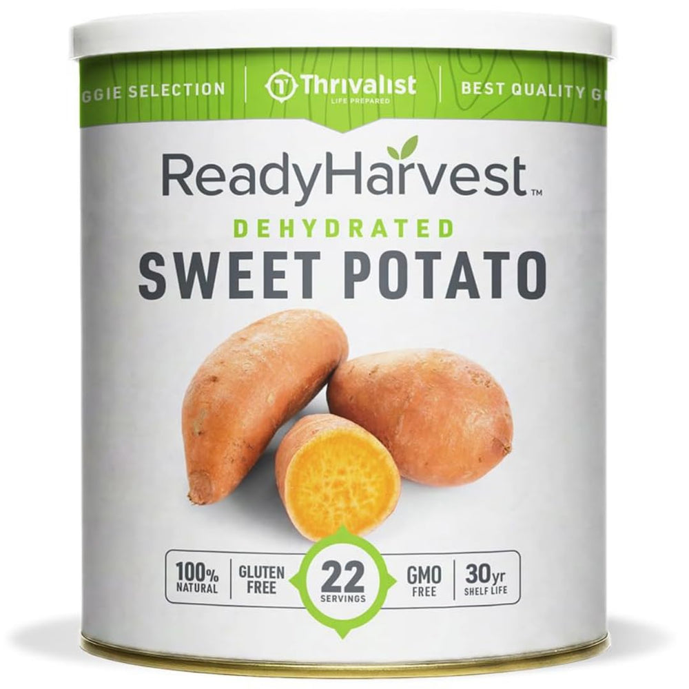 Ready Harvest can front view showing product and serving count benefits