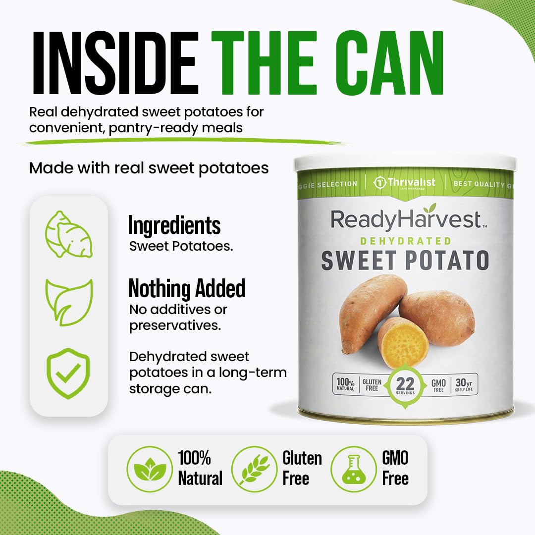 Bowl of rehydrated Ready Harvest sweet potatoes ready to serve for convenience