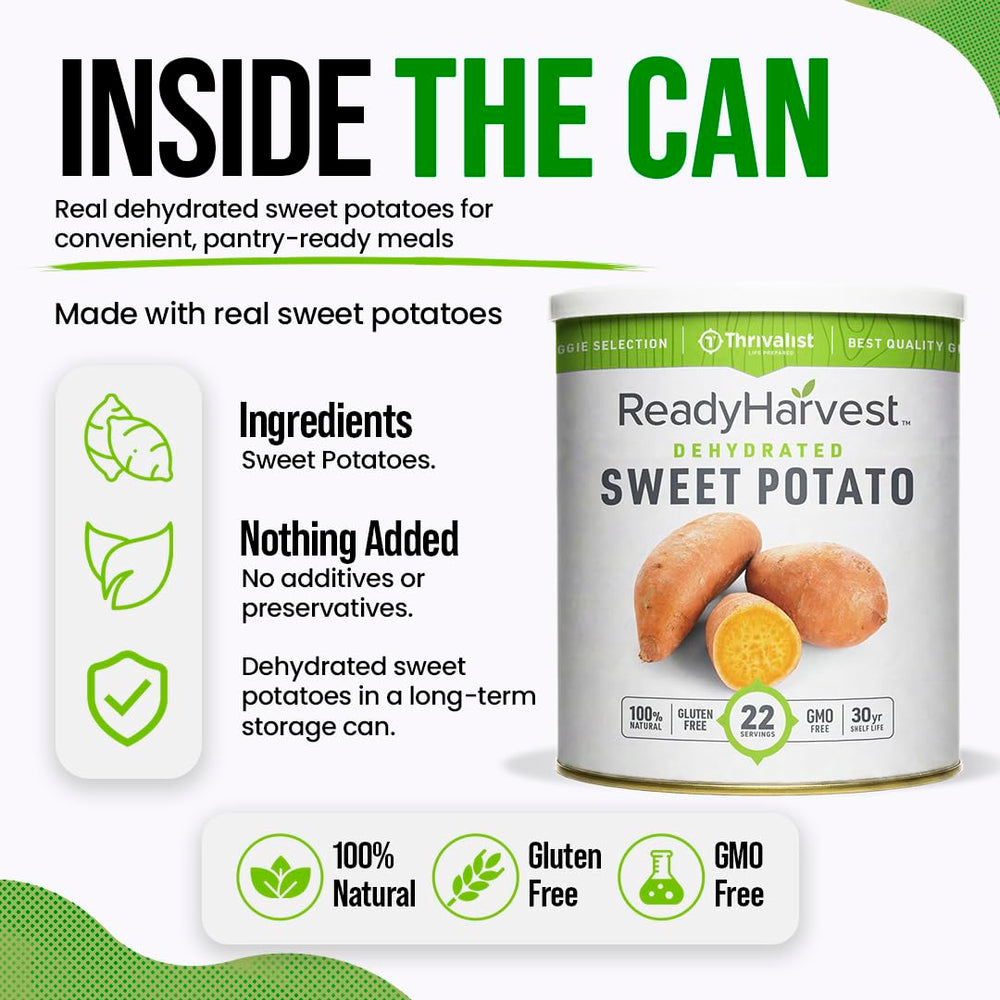 Bowl of rehydrated Ready Harvest sweet potatoes ready to serve for convenience