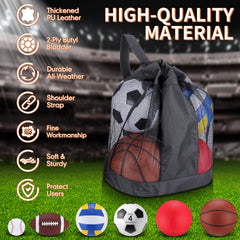 Realspring balls stored in mesh drawstring bag for portable transport