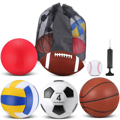 Realspring front view of full ball set in bag showing convenience