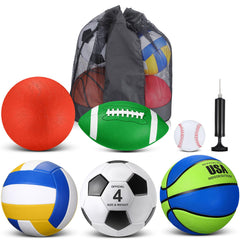 Realspring front view of complete balls set showing variety and instant play