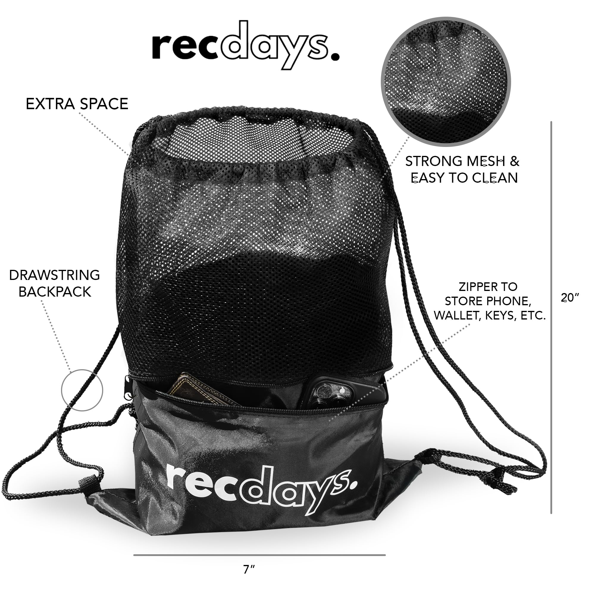 recdays placed on grass with clean edges showing stability and professional boundary look