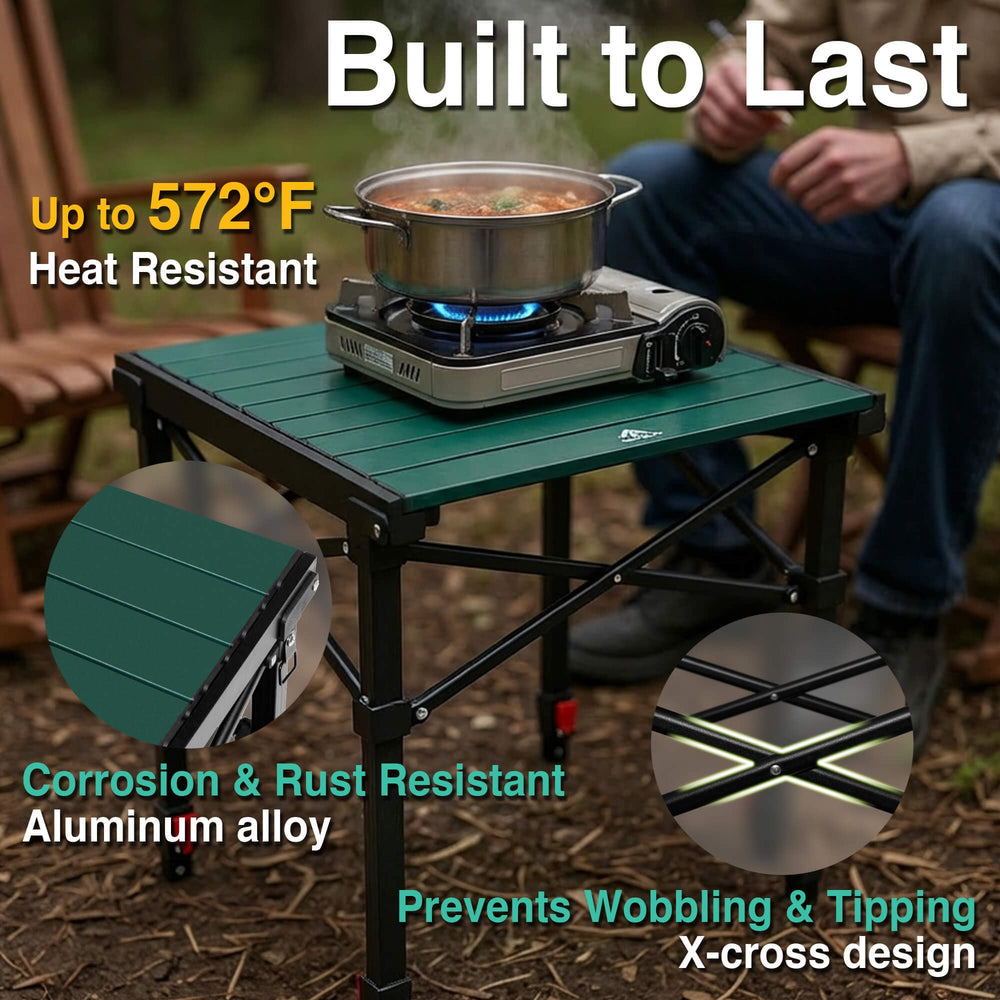 RED CREAT aluminum roll-top surface close-up showing heat resistance and durability