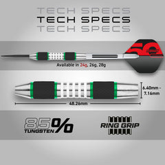 RED DRAGON Axis shafts and flights detail illustrating spare parts for quick customization