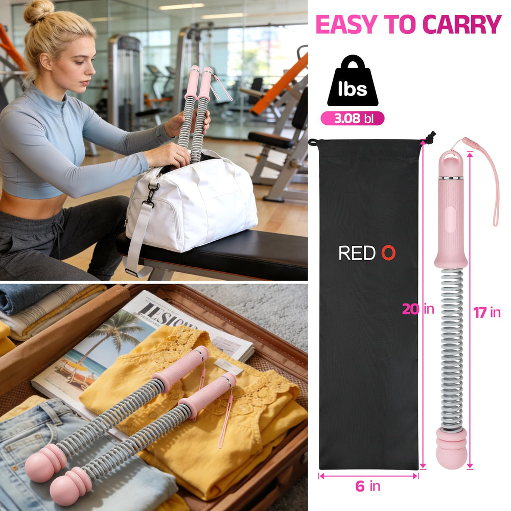Red O workout poster laid flat, presenting guided routines for correct form