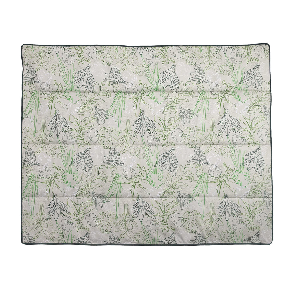 RED ROVR folded Rain Forest blanket inside tote, compact for easy transport
