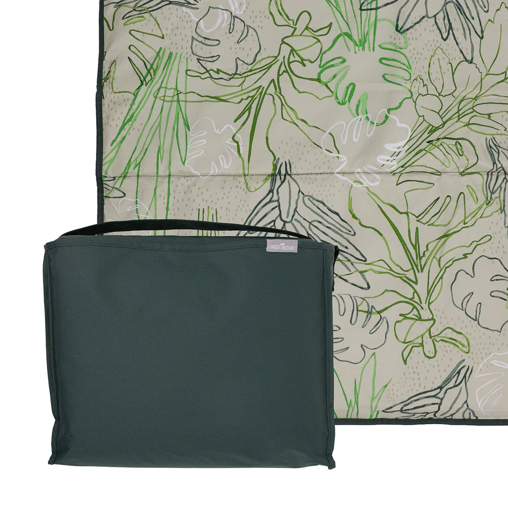 RED ROVR front view of Rain Forest blanket showing full design and soft surface for comfort