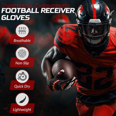 RED WORLD palm close-up showing Speed Grip silicone for improved catches