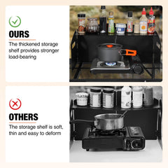 REDCAMP windscreen shielding a gas stove from wind to preserve flame efficiency
