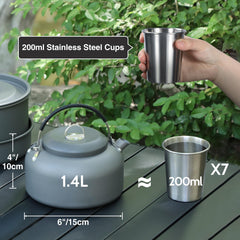 REDCAMP kettle pouring hot water to demonstrate quick boiling and serving convenience