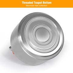 REDCAMP kettle threaded base underside for even heat distribution