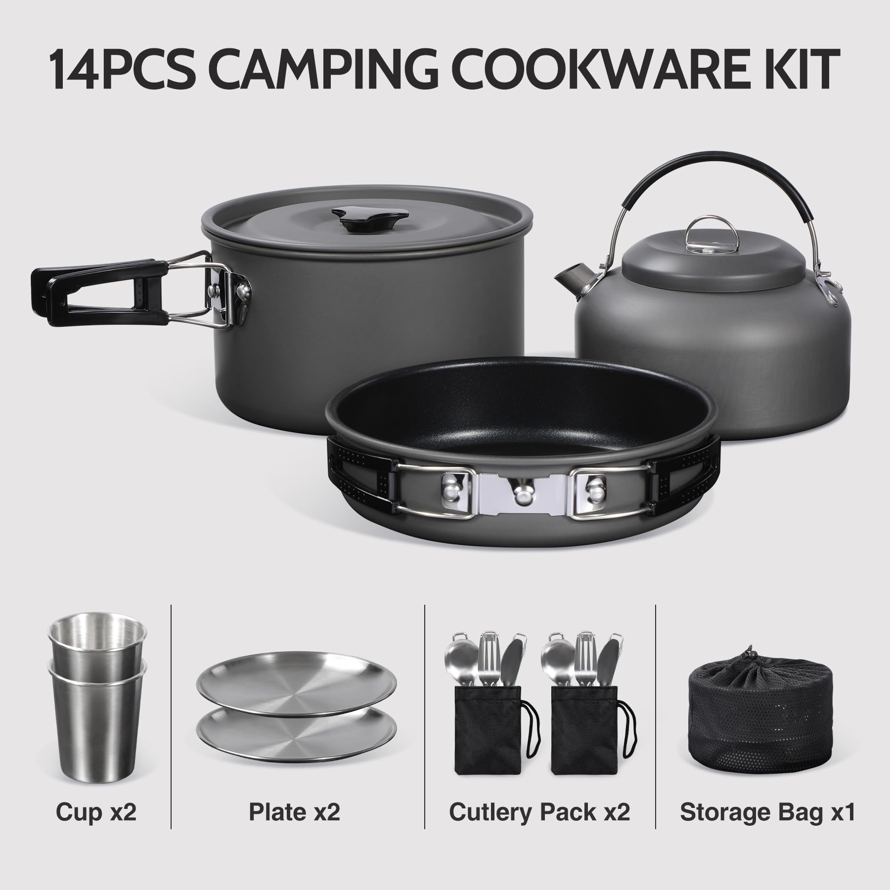 REDCAMP compact nested kit inside mesh bag illustrating organized storage benefit