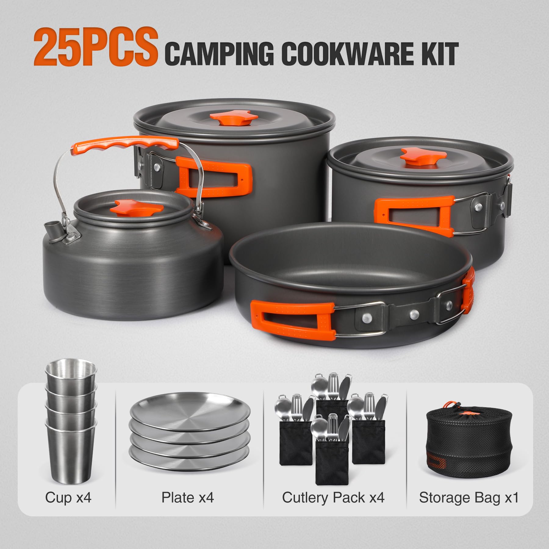 REDCAMP nested stack demonstrating compact storage and space-saving benefit