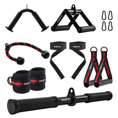 Redipo full attachment set laid out showing variety and workout versatility