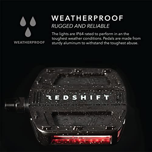 REDSHIFT pedals installed on a bicycle demonstrating fit on standard 9/16-inch cranks for easy swap
