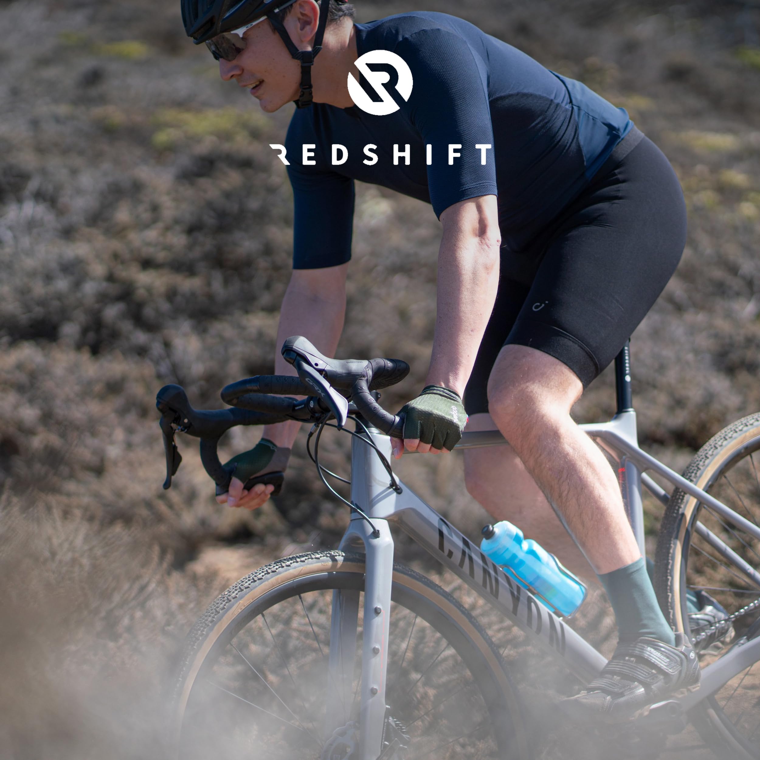 REDSHIFT grip shown with hand for scale demonstrating enhanced comfort