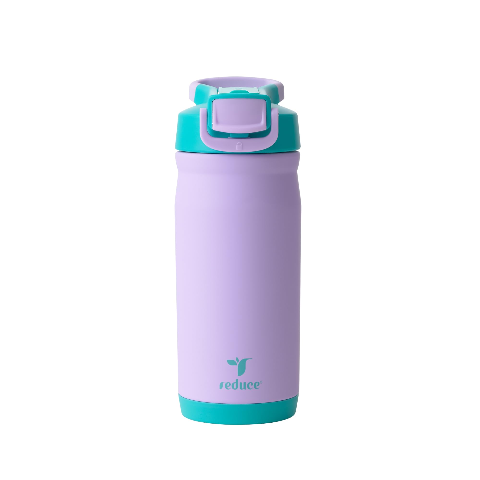 REDUCE front view showing mermaid purple bottle and easy-carry design benefit
