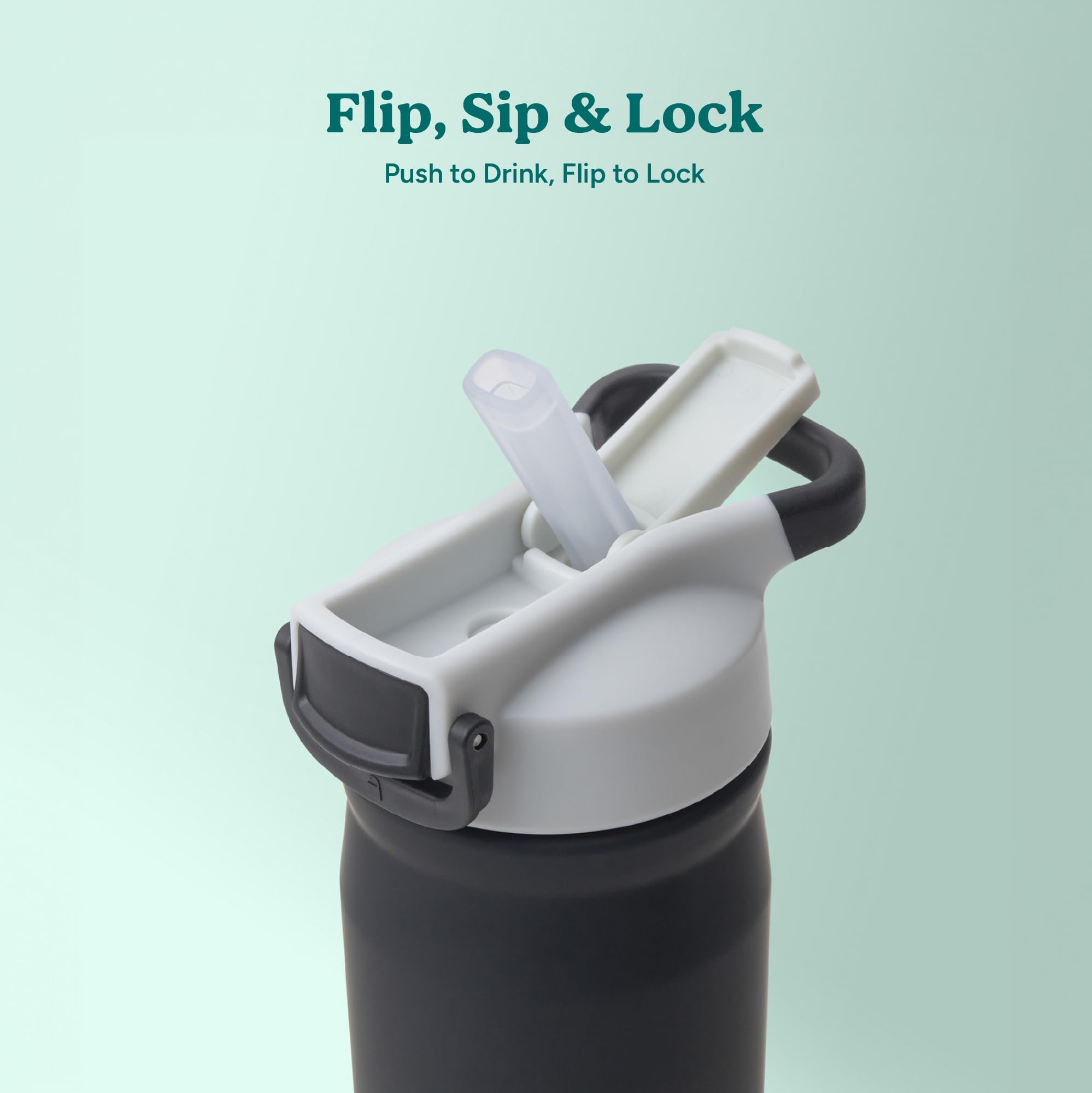 REDUCE bottle tucked in backpack side pocket showing travel convenience benefit