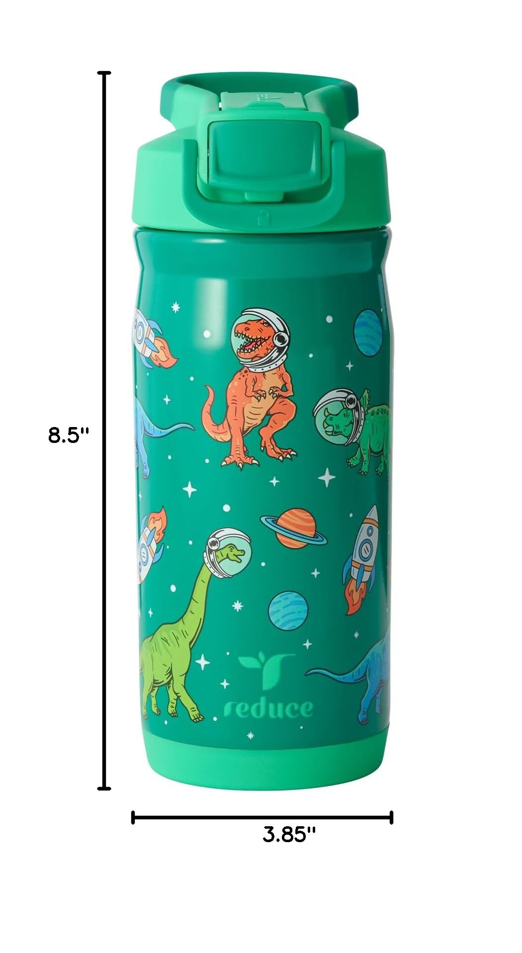 REDUCE packaged bottle and label showing dishwasher-safe and BPA-free features