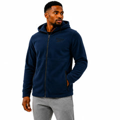Reebok close-up fleece texture highlighting soft insulation and comfort