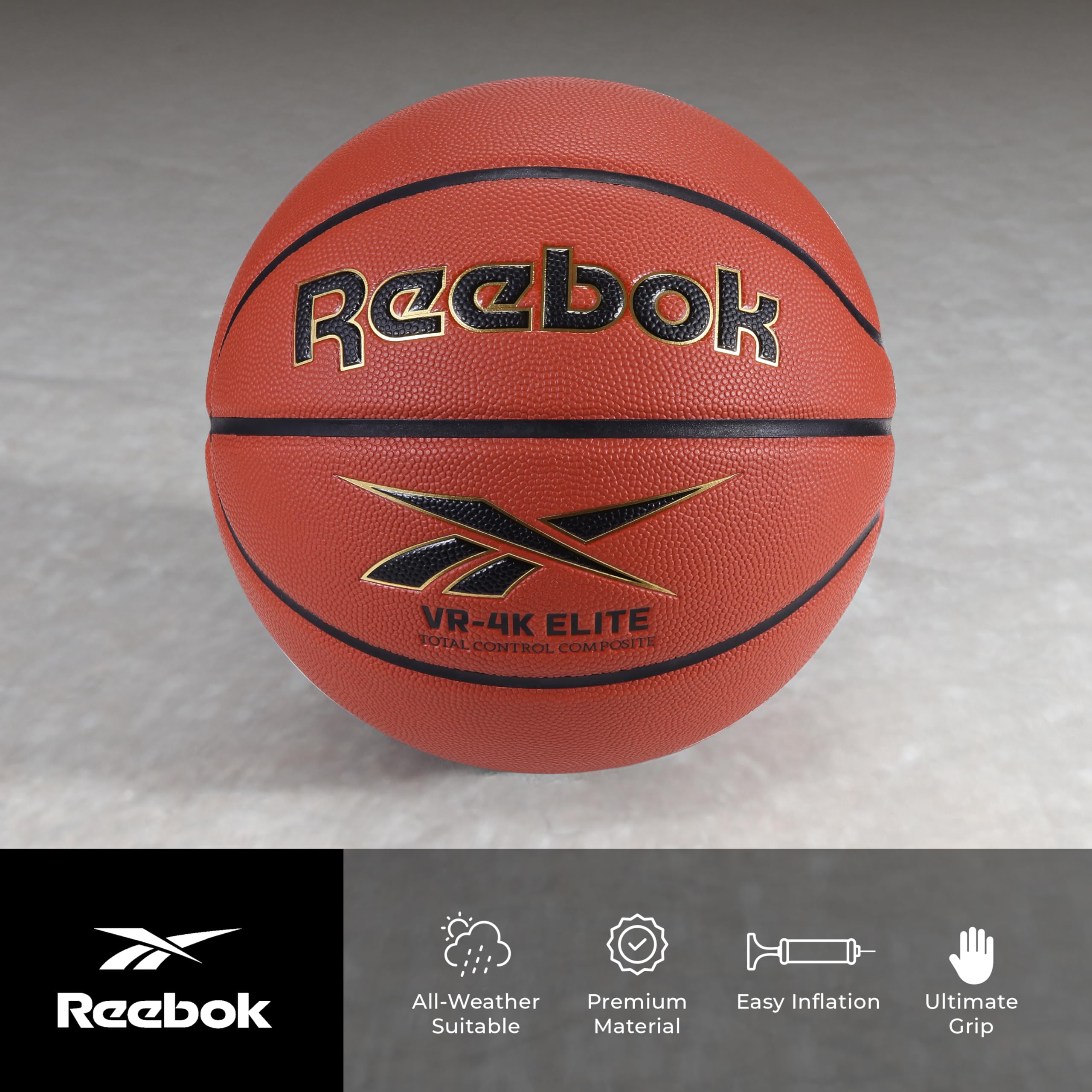 Reebok deep channel detail providing secure finger placement