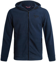 Reebok front zip hoodie showing clean athletic silhouette and warm styling