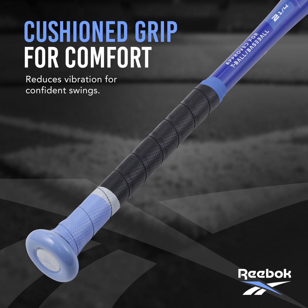 Reebok cushioned grip detail showing texture and vibration reduction for comfortable swings