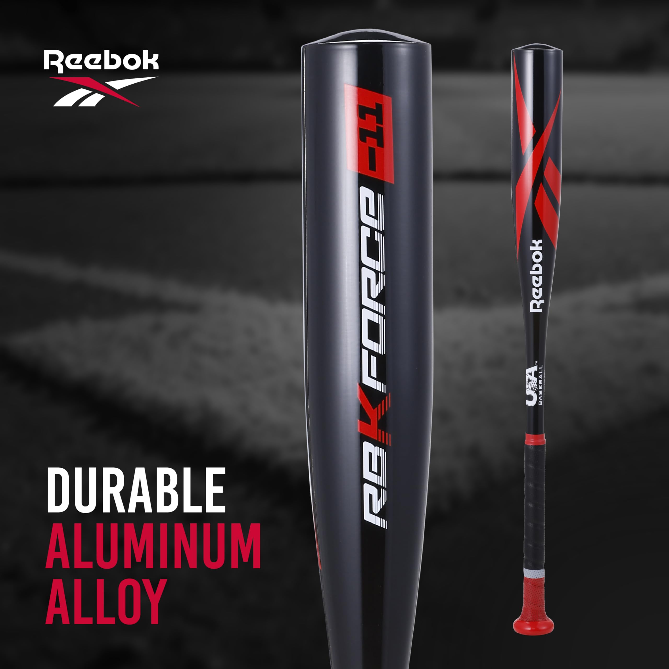Reebok bat in use with child swinging demonstrating improved control and confidence