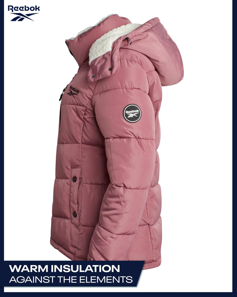 Reebok model wearing jacket in street setting demonstrating everyday versatility
