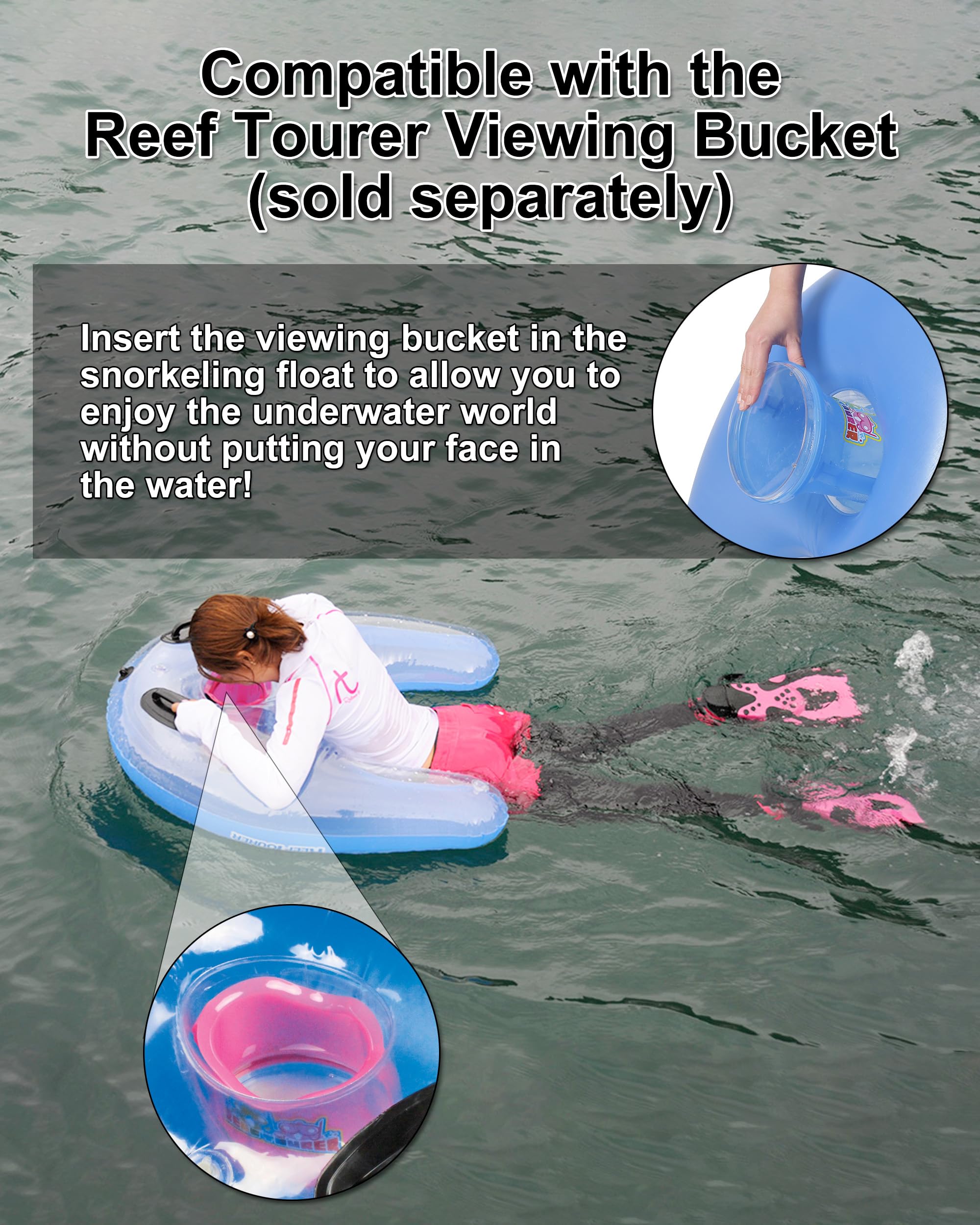 REEF TOURER folded float packed in bag for compact travel convenience