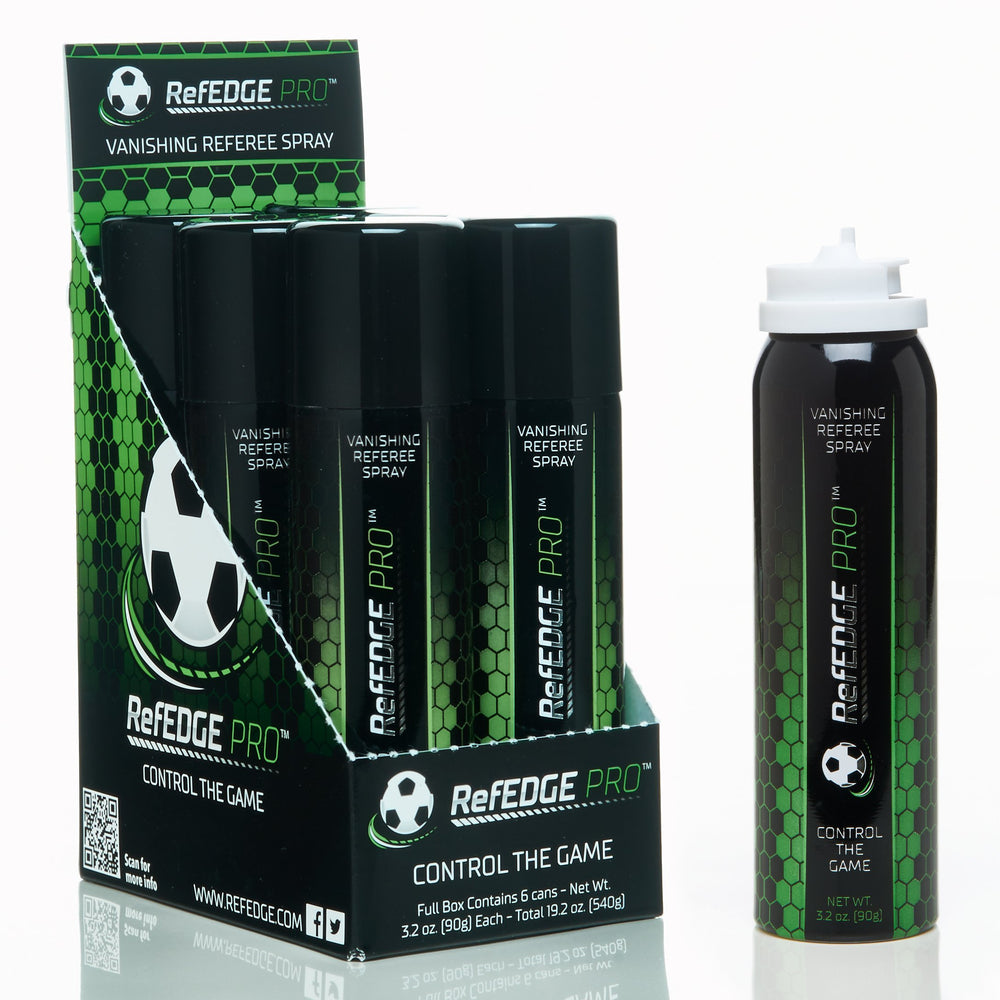 RefEDGE PRO Stand-and-Spray action being used by referee for hands-free marking