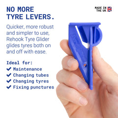 Rehook Tyre Glider 2 used on rim to install tyre safely and fast