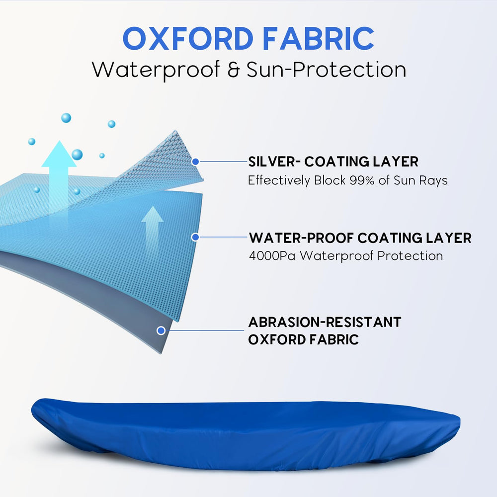 Relaxyee elastic hem detail keeping cover snug and preventing wind lift