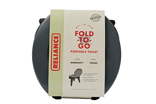 Reliance Fold-to-Go with Double Doodie bag installed for hygienic disposal