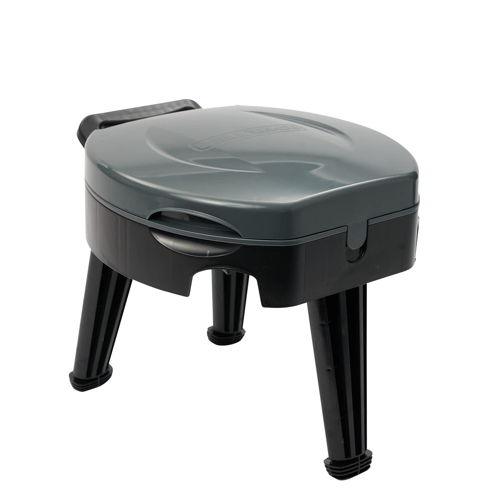 Reliance Fold-to-Go next to backpack illustrating portable scale and size