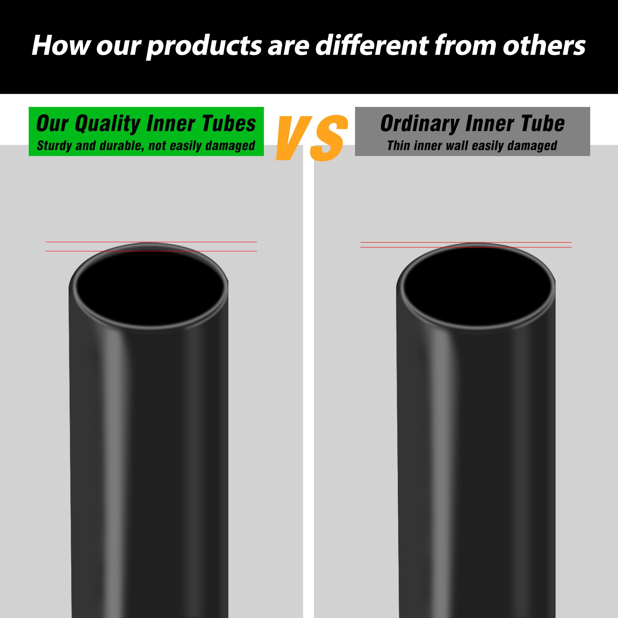 Relibupdater tube rubber texture detail showing durable construction for puncture resistance