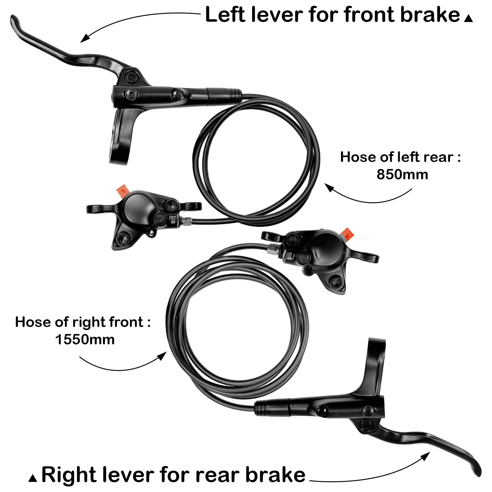 Relwears MT200 rear caliper and long hose illustrating reach and reliable control