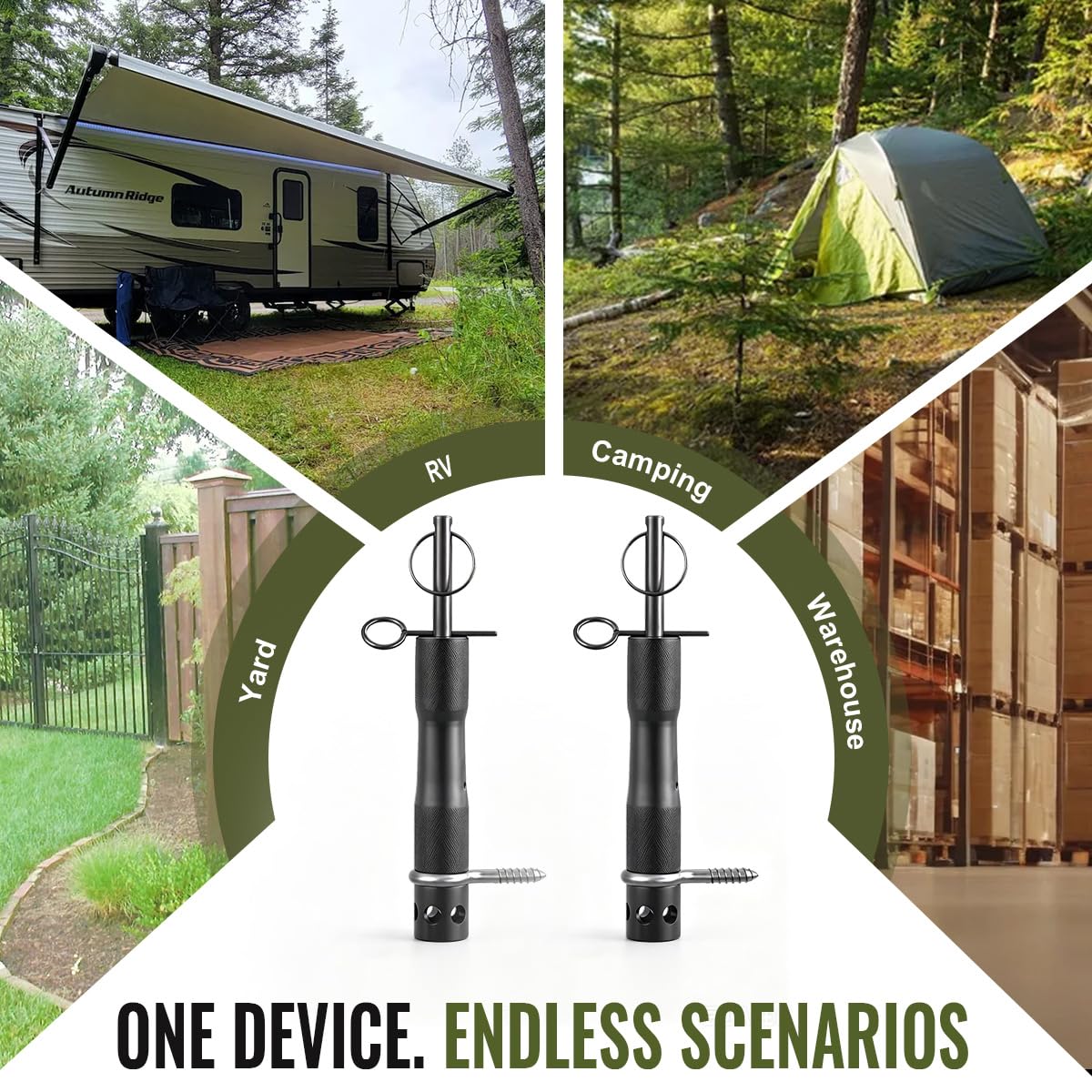 RE MFLY nighttime camp scene showing audible-alert deterrent benefit
