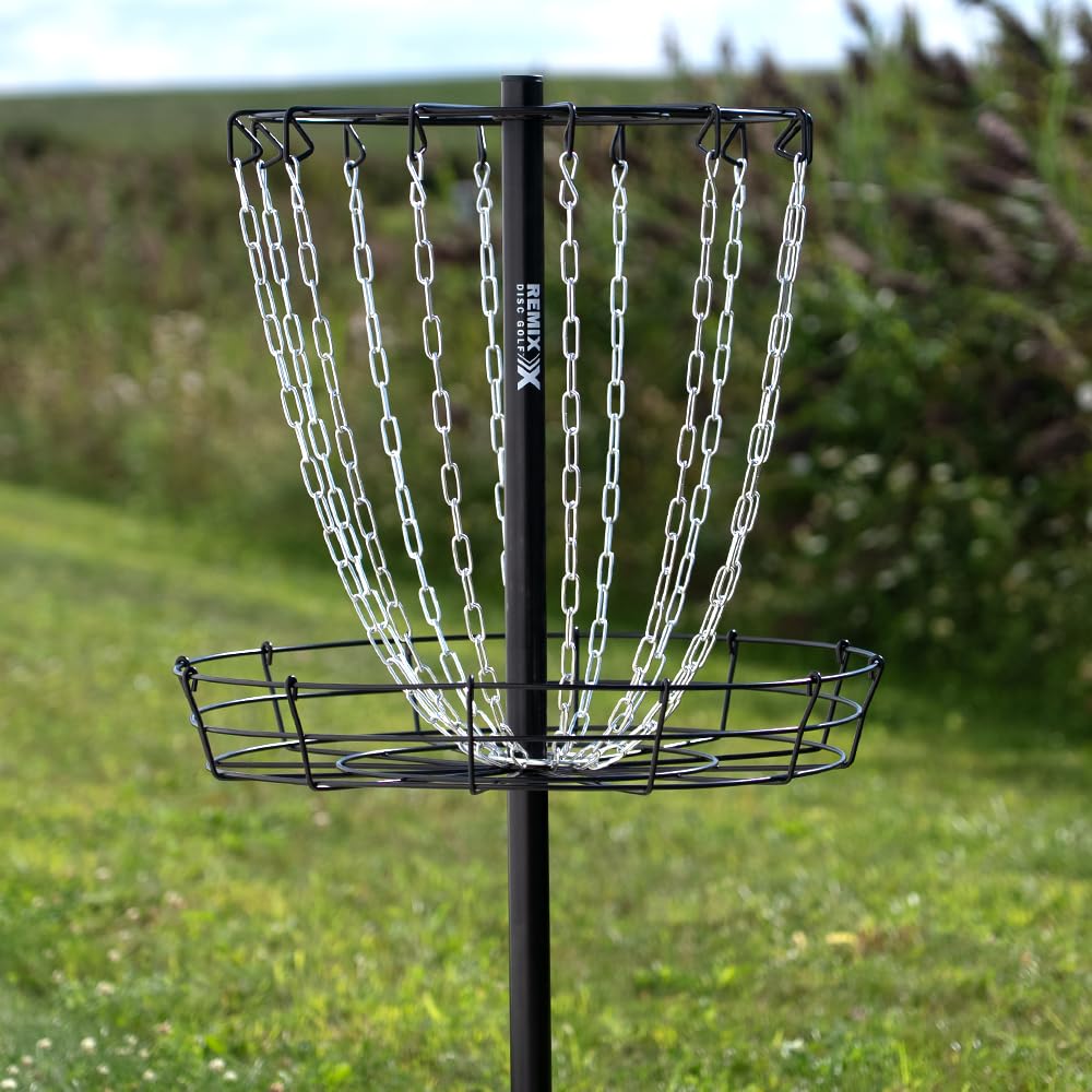Remix Disc Golf label and parts close-up showing simple tool-free assembly benefit