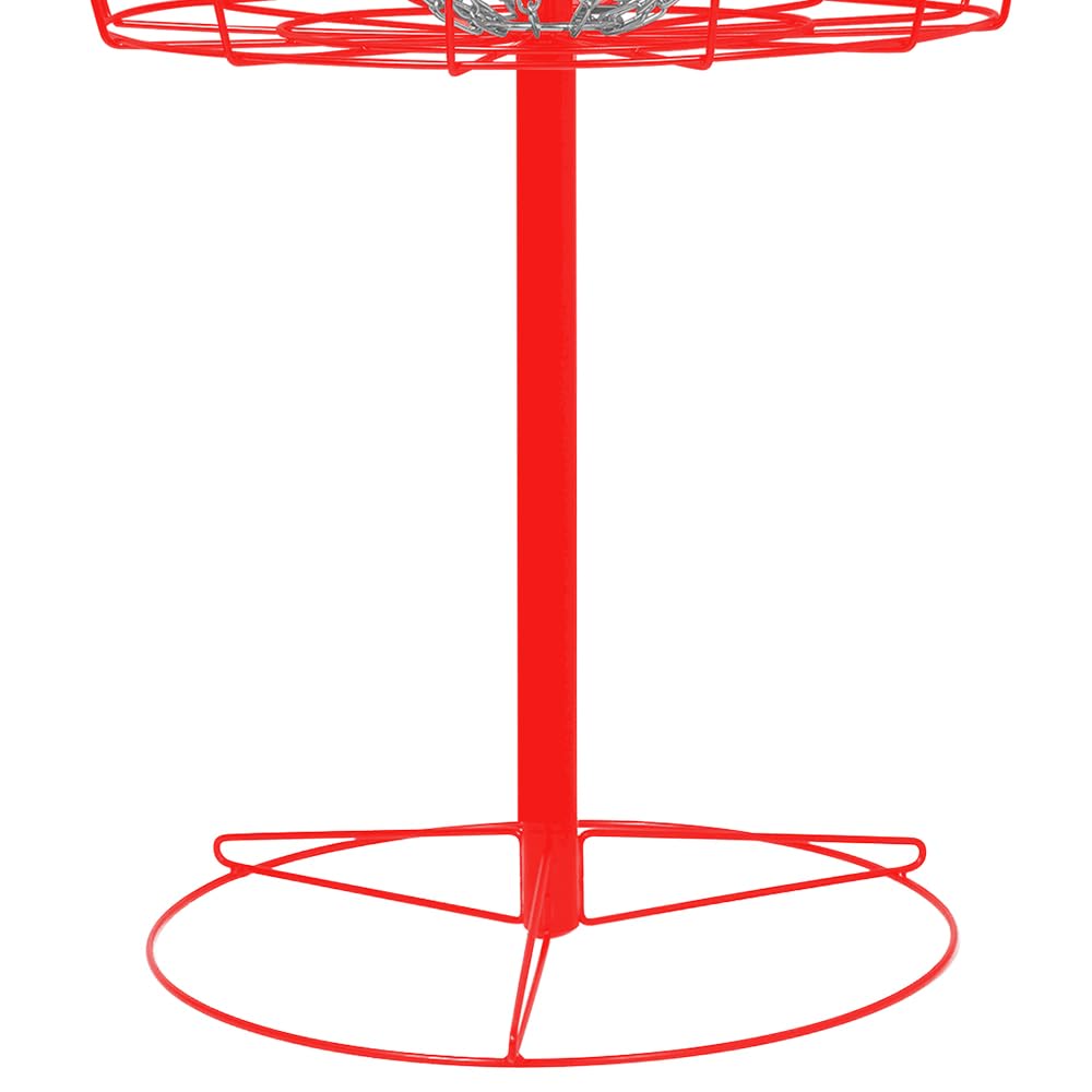 Remix Disc Golf basket next to disc showing PDGA-size accuracy benefit