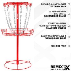 Remix Disc Golf close-up of zinc-coated chains highlighting rust resistance benefit