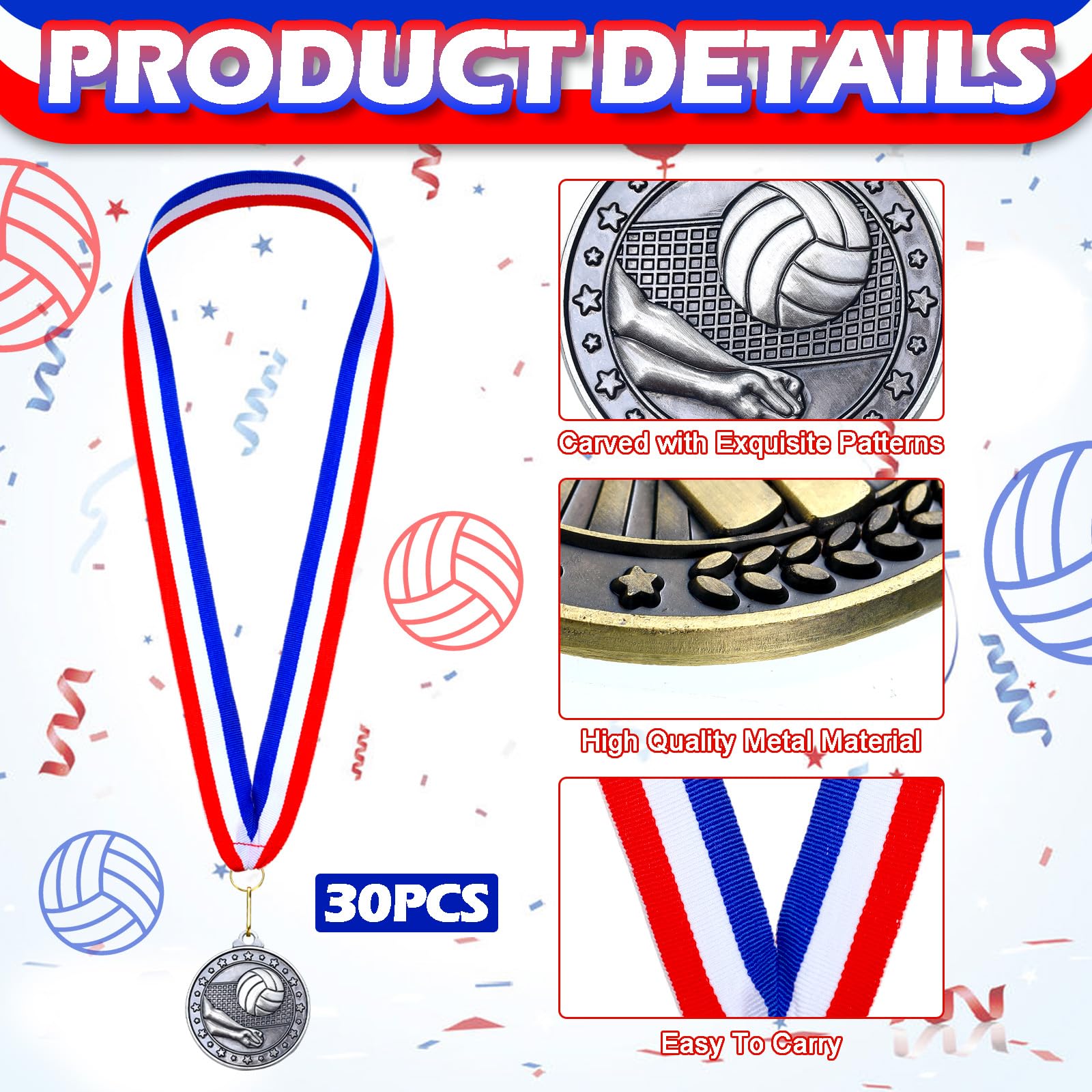 Remuuly close-up of embossed volleyball detail highlighting durable metal finish