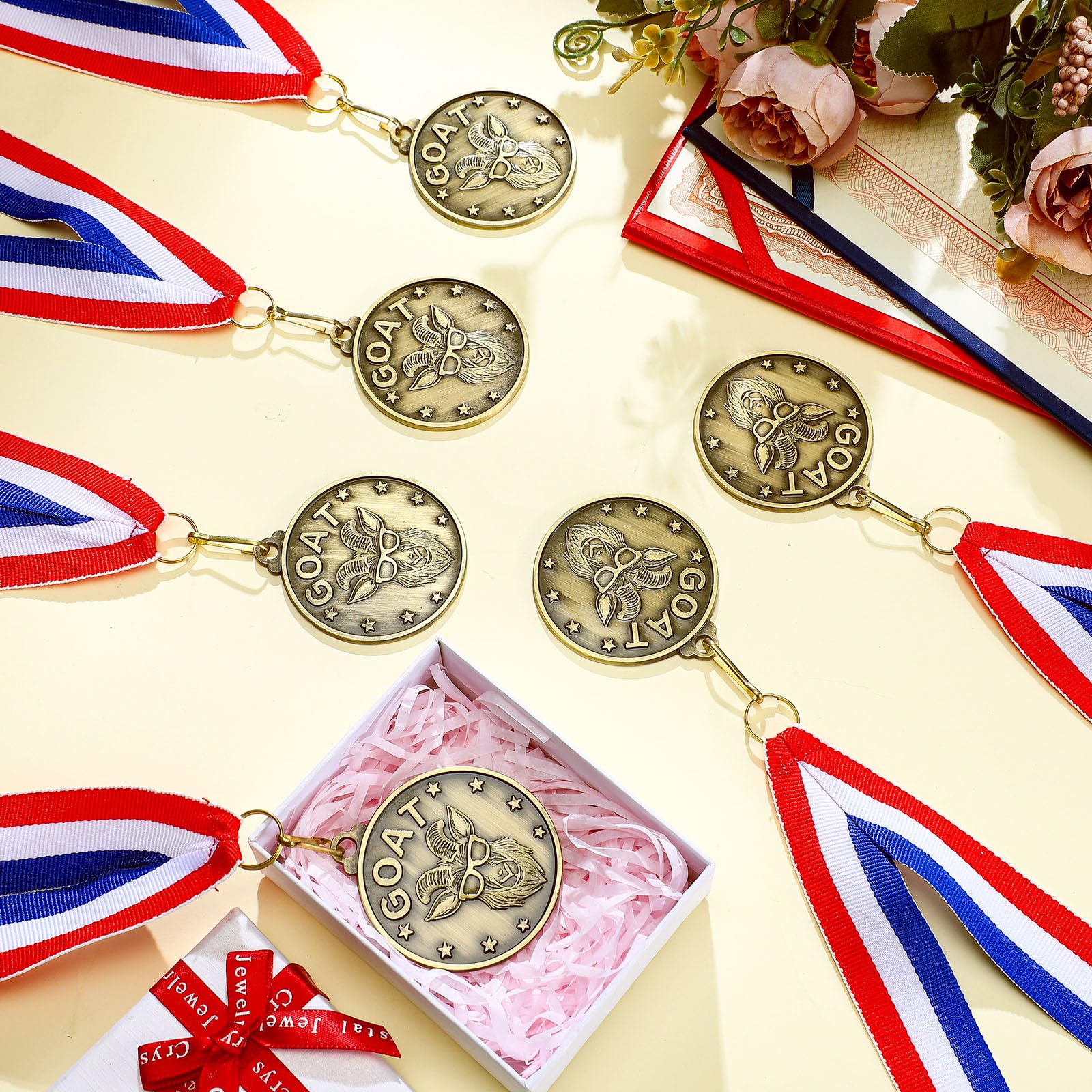 Remuuly medal worn around neck showing visible award and pride