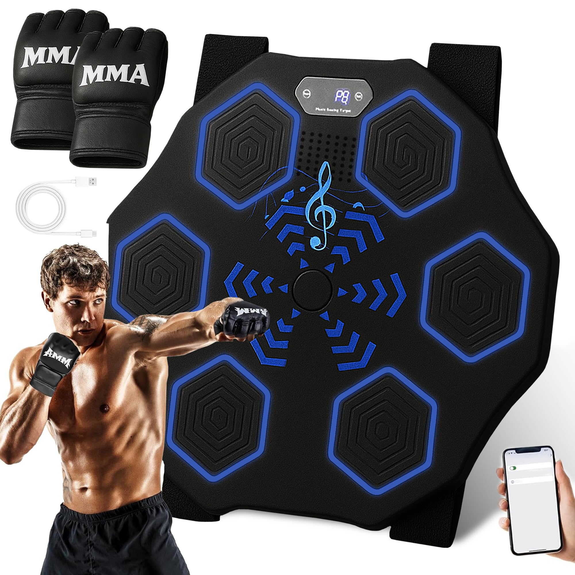Replentless front view showing light-up targets and durable frame for guided punches