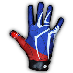 Repsters gloves worn by a wide receiver making a catch to boost game-day confidence