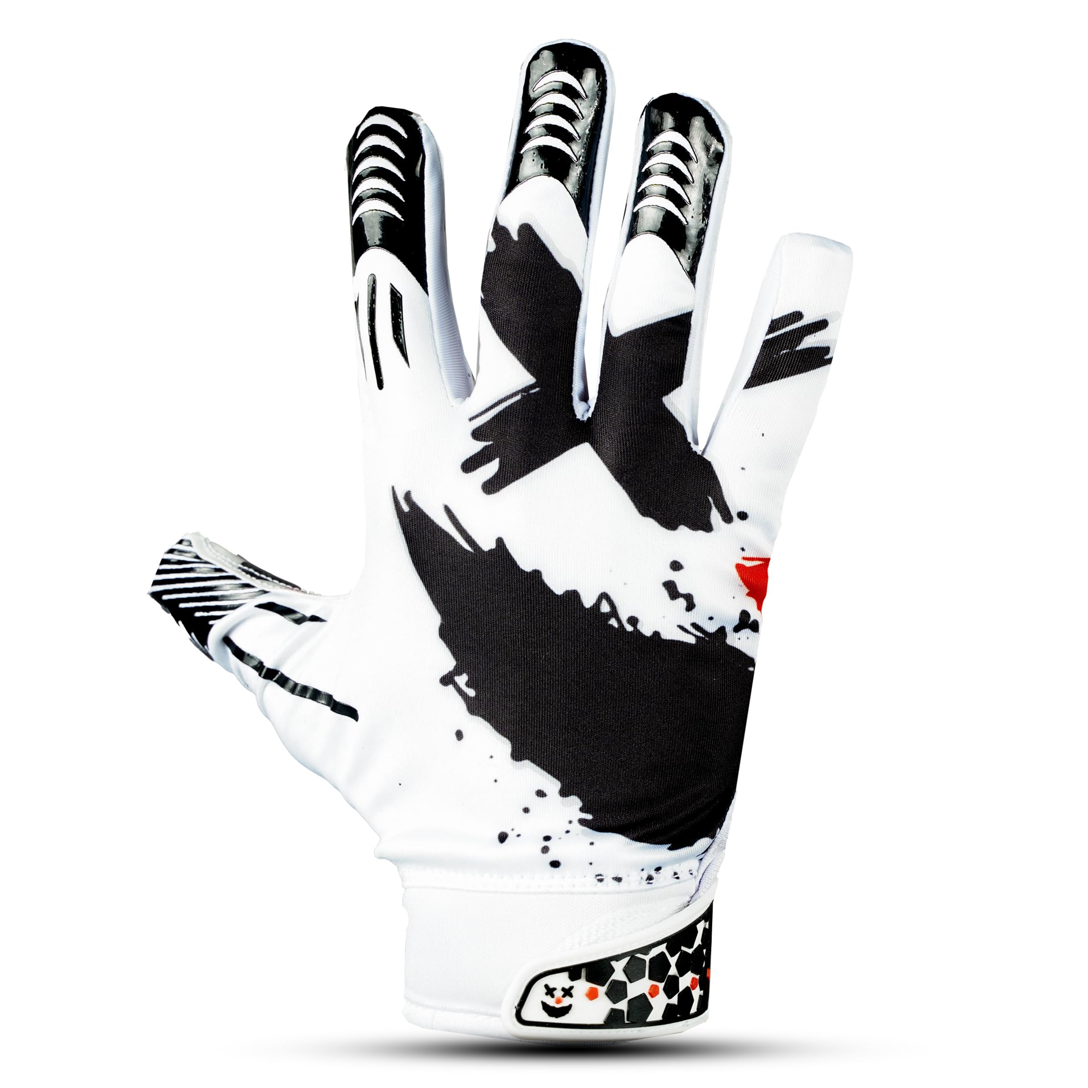 Repsters glove catching football in-game demonstrating enhanced catch confidence