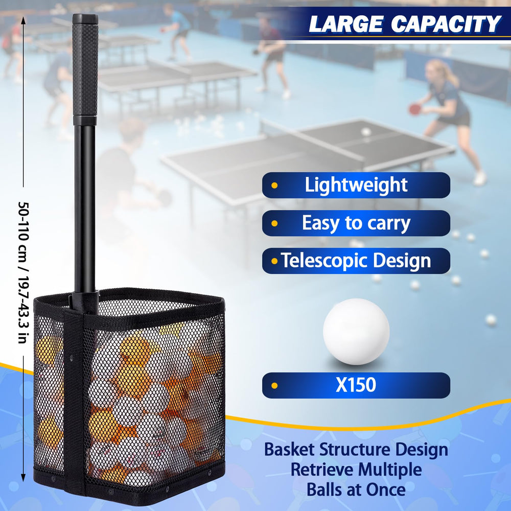 Retrora pole extended in use collecting balls quickly for efficient practice benefit
